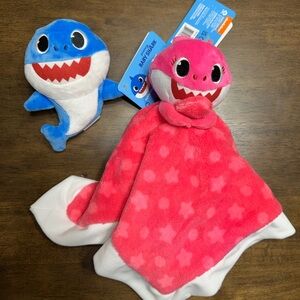 Pink and Blue Plush baby shark